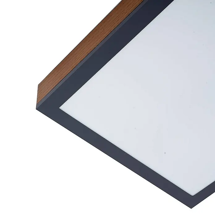 Lindby Deckenleuchte Laviona - L x B x H: 30 x 30 x 6 cm, Holz hell