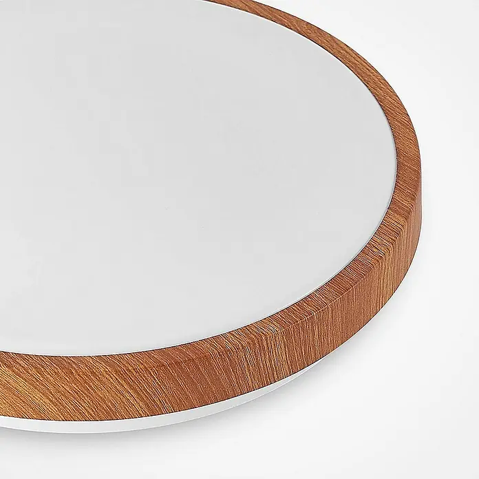 Lindby Deckenleuchte Mynte - L x B x H: 30 x 30 x 9 cm, Holz hell