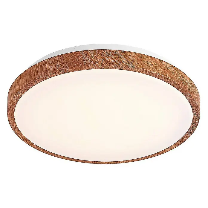 Lindby Deckenleuchte Mynte - L x B x H: 30 x 30 x 9 cm, Holz hell