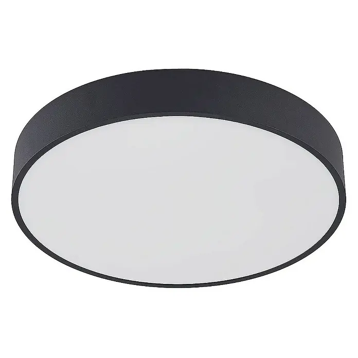 Arcchio Deckenleuchte Vanida - L x B x H: 40 x 40 x 9 cm, schwarz, schwarz