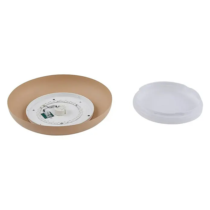 Lindby Deckenleuchte Florie - L x B x H: 40 x 40 x 7,1 cm, creme / amber