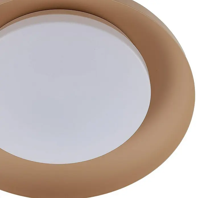 Lindby Deckenleuchte Florie - L x B x H: 40 x 40 x 7,1 cm, creme / amber
