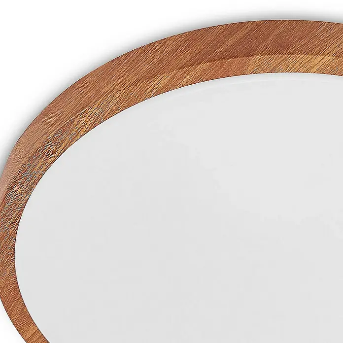 Lindby Deckenleuchte Mynte - L x B x H: 42 x 42 x 10 cm, Holz hell