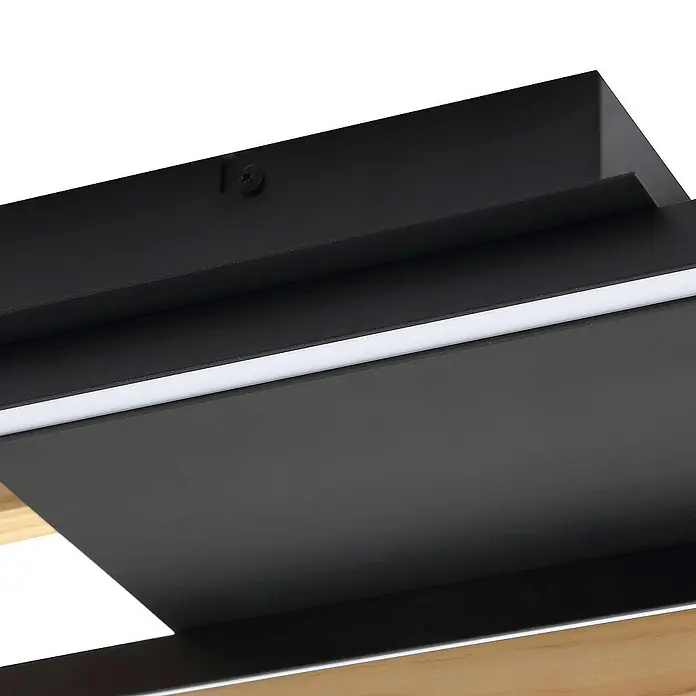 Lindby Deckenleuchte Holamu - L x B x H: 86 x 23 x 14,5 cm, schwarz, schwarz