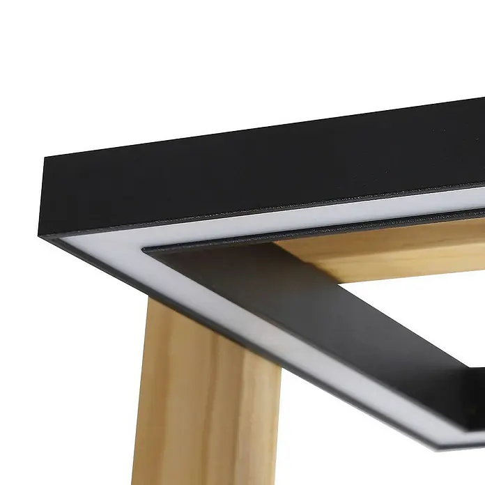 Lindby Deckenleuchte Holamu - L x B x H: 86 x 23 x 14,5 cm, schwarz, schwarz