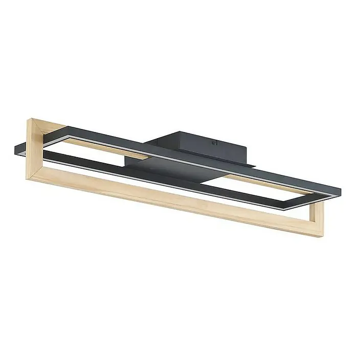 Lindby Deckenleuchte Holamu - L x B x H: 86 x 23 x 14,5 cm, schwarz, schwarz