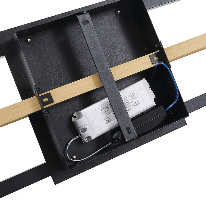 Lindby Deckenleuchte Holamu - L x B x H: 86 x 23 x 14,5 cm, schwarz, schwarz