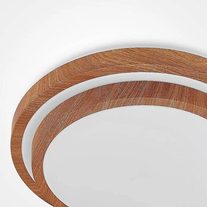 Lindby Deckenleuchte Vaako - Holz hell