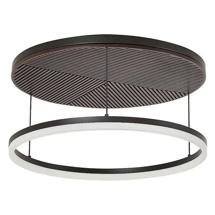 Lucande Deckenleuchte Orven - L x B x H: 50 x 50 x 24 cm, schwarz