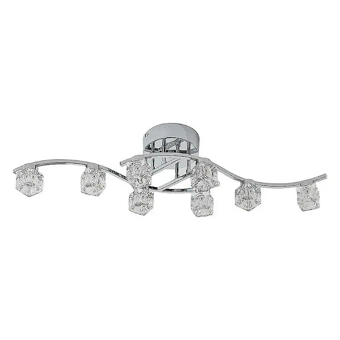Lindby Deckenleuchte Yaro - chrom / silber