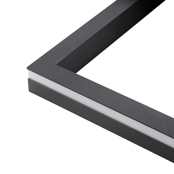Lucande Deckenleuchte Tjado - L x B x H: 85 x 57 x 8,5 cm, schwarz, schwarz
