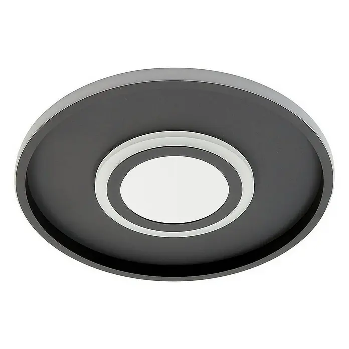 Lindby Deckenleuchte Selian - L x B x H: 40 x 40 x 6,3 cm, schwarz, schwarz