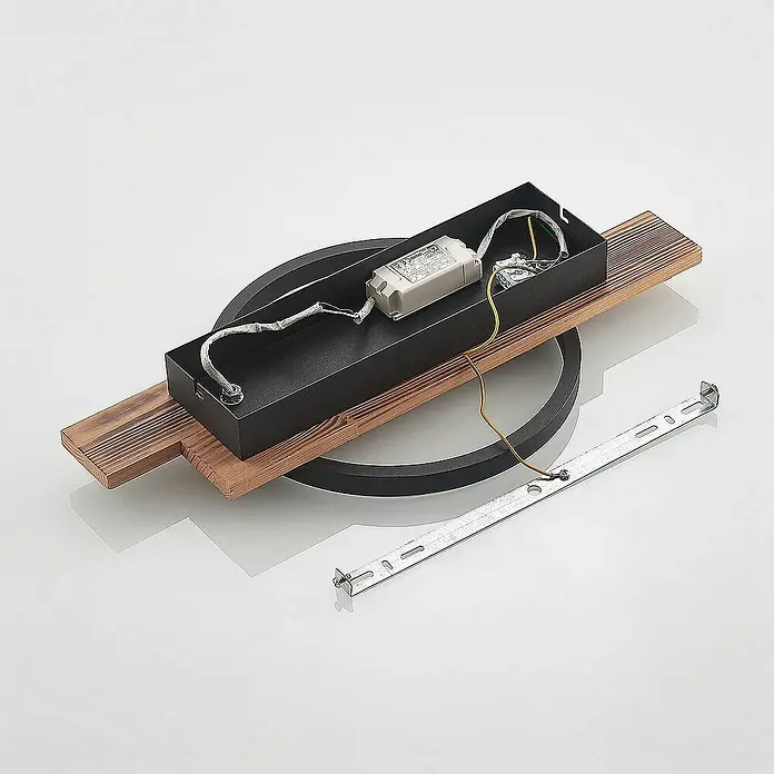 Lindby Deckenleuchte Sentoa - L x B x H: 52,8 x 29,5 x 5,3 cm, Holz hell
