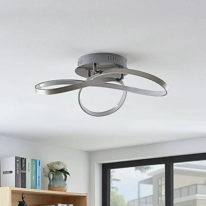 Lindby Deckenleuchte Saliha - alu / grau / zink, alu / grau / zink