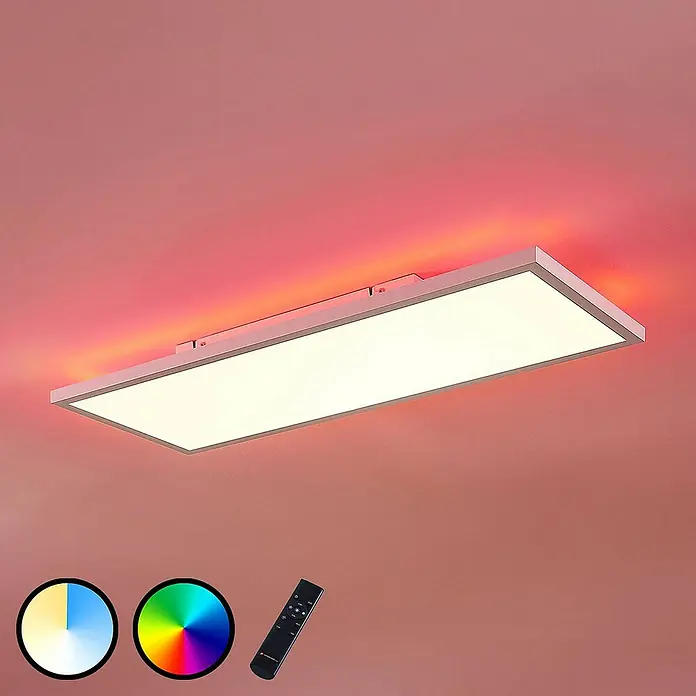 Arcchio LED-Panel Brenda - L x B x H: 80 x 29,5 x 5,5 cm, weiß / opal, weiß / opal