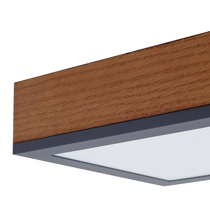 Lindby Deckenleuchte Laviona - L x B x H: 80 x 20 x 7,4 cm, Holz hell