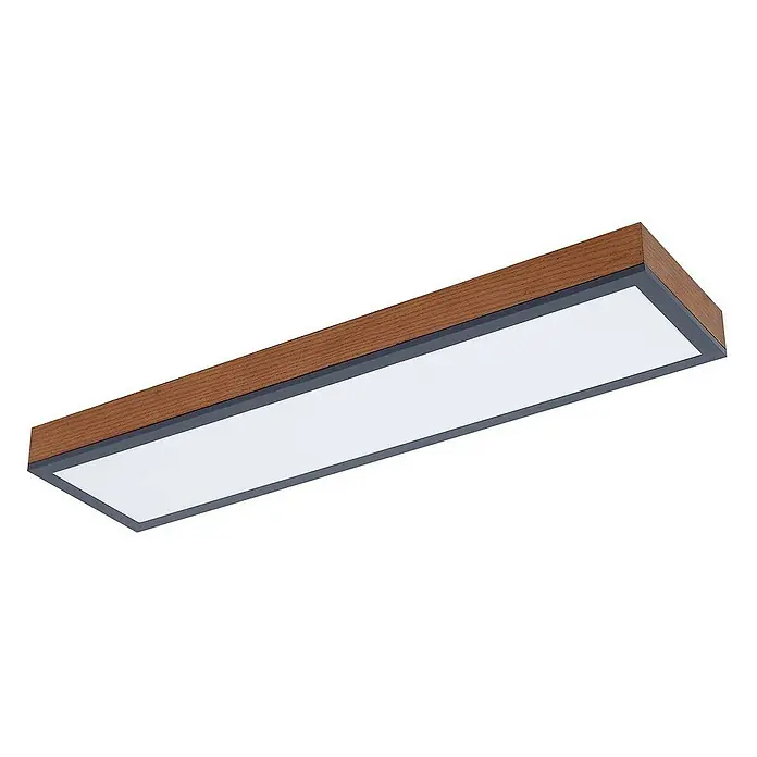 Lindby Deckenleuchte Laviona - L x B x H: 80 x 20 x 7,4 cm, Holz hell