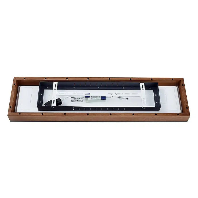 Lindby Deckenleuchte Laviona - L x B x H: 80 x 20 x 7,4 cm, Holz hell