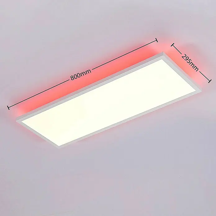 Arcchio LED-Panel Brenda - L x B x H: 80 x 29,5 x 5,5 cm, weiß / opal, weiß / opal