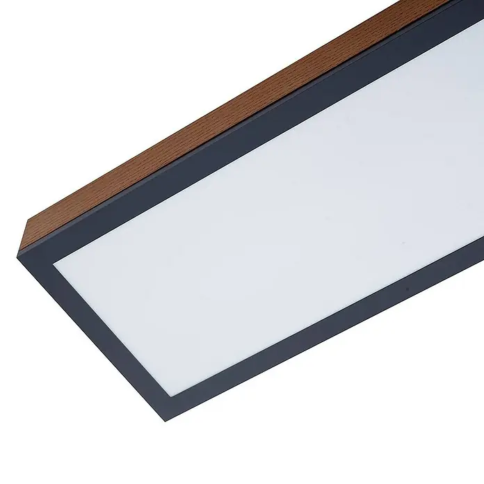 Lindby Deckenleuchte Laviona - L x B x H: 80 x 20 x 7,4 cm, Holz hell