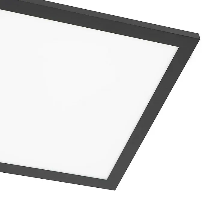 Lindby LED-Panel Lamin - L x B x H: 29,5 x 29,5 x 5 cm, schwarz