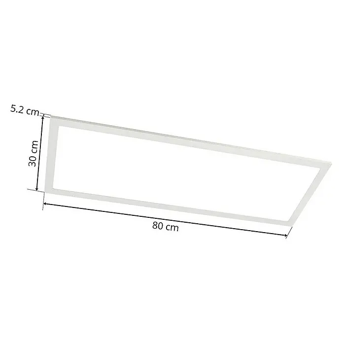 Lindby LED-Panel Livel - L x B x H: 80 x 30 x 5,2 cm, alu / grau / zink
