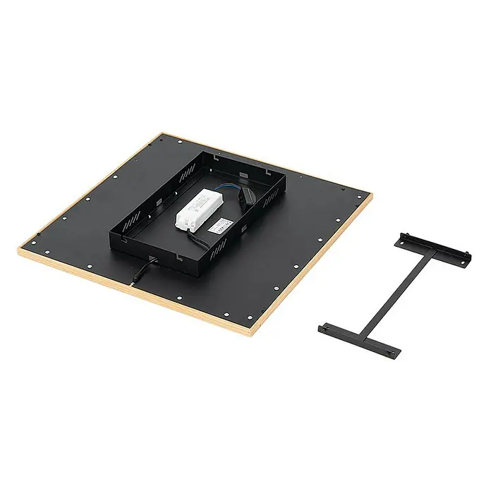 Lucande LED-Panel Joren - L x B x H: 52 x 52 x 5,5 cm, Holz hell