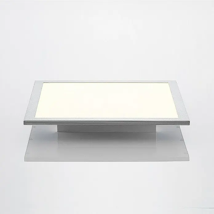 Lindby LED-Panel Kjetil - L x B x H: 40 x 40 x 5,2 cm, alu / grau / zink