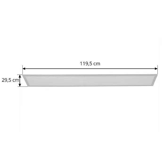 Lindby LED-Panel Lamin - L x B x H: 119,5 x 29,5 x 5 cm, weiß / opal