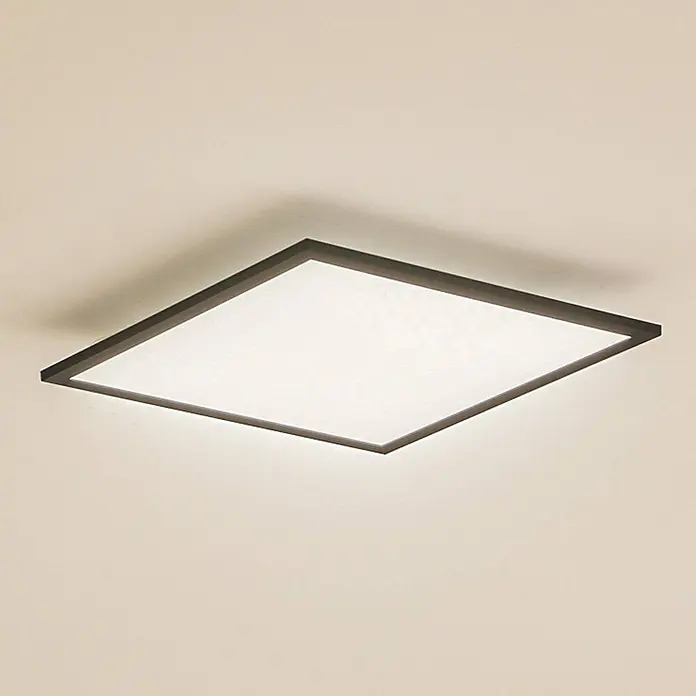 Lindby LED-Panel Enhife - L x B x H: 39,5 x 39,5 x 5 cm, schwarz, Neutralweiß