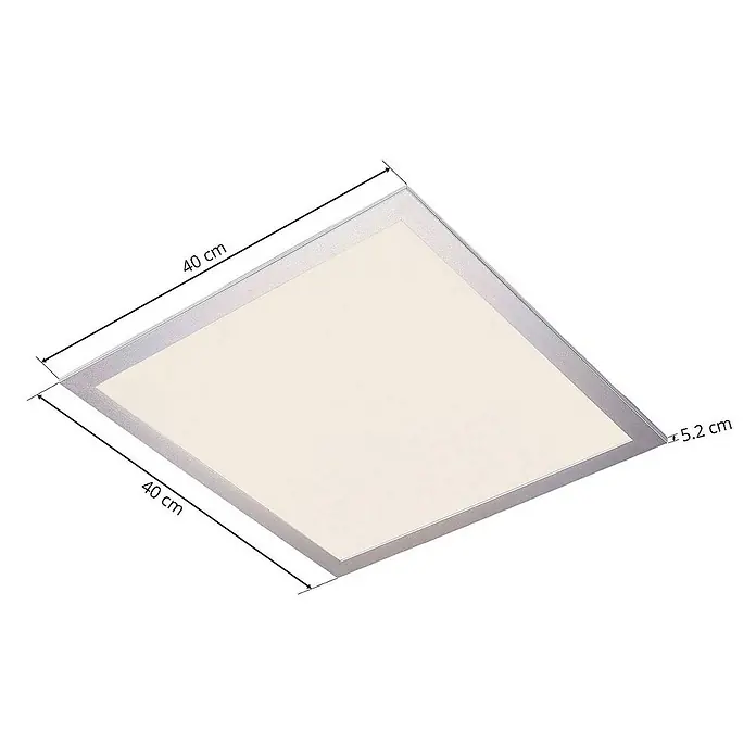 Lindby LED-Panel Livel - alu / grau / zink, Neutralweiß