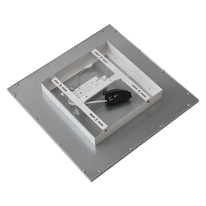 Lindby LED-Panel Livel - alu / grau / zink, Neutralweiß