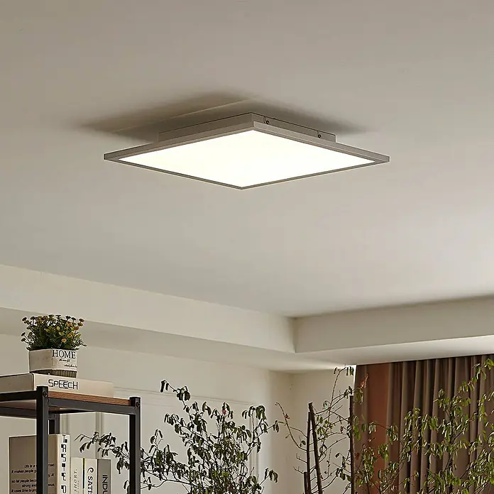 Lindby LED-Panel Livel - alu / grau / zink, Neutralweiß