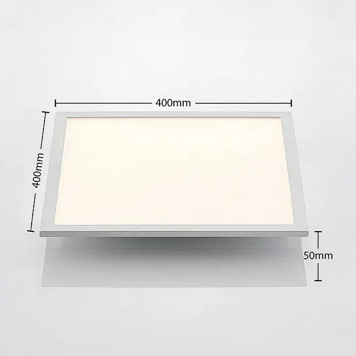 Lindby LED-Panel Quais - L x B x H: 40 x 40 x 5 cm, weiß / opal, weiß / opal, Neutralweiß