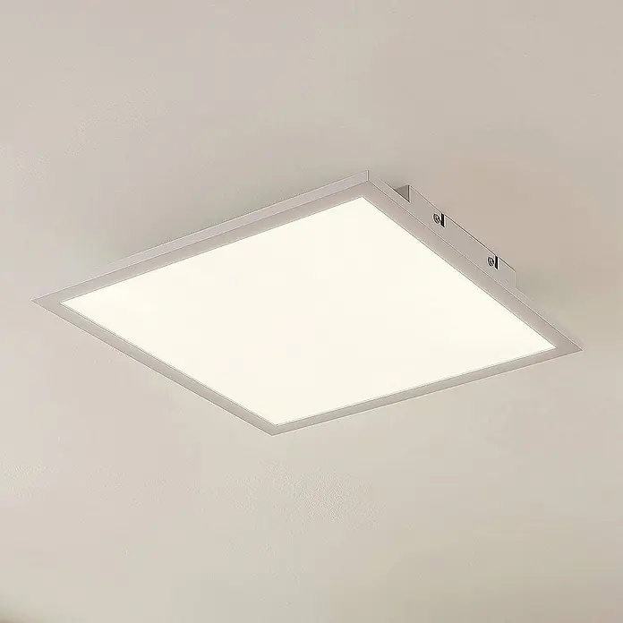 Lindby LED-Panel Quais - L x B x H: 40 x 40 x 5 cm, weiß / opal, weiß / opal, Neutralweiß
