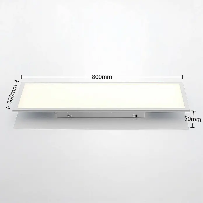 Lindby LED-Panel Quais - L x B x H: 30 x 80 x 5 cm, weiß / opal, weiß / opal, Neutralweiß