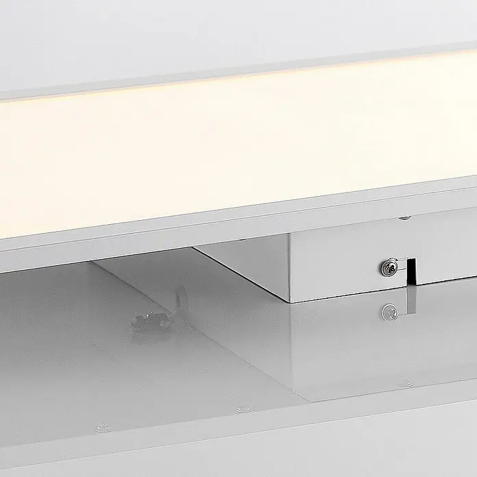 Lindby LED-Panel Quais - L x B x H: 30 x 80 x 5 cm, weiß / opal, weiß / opal, Neutralweiß