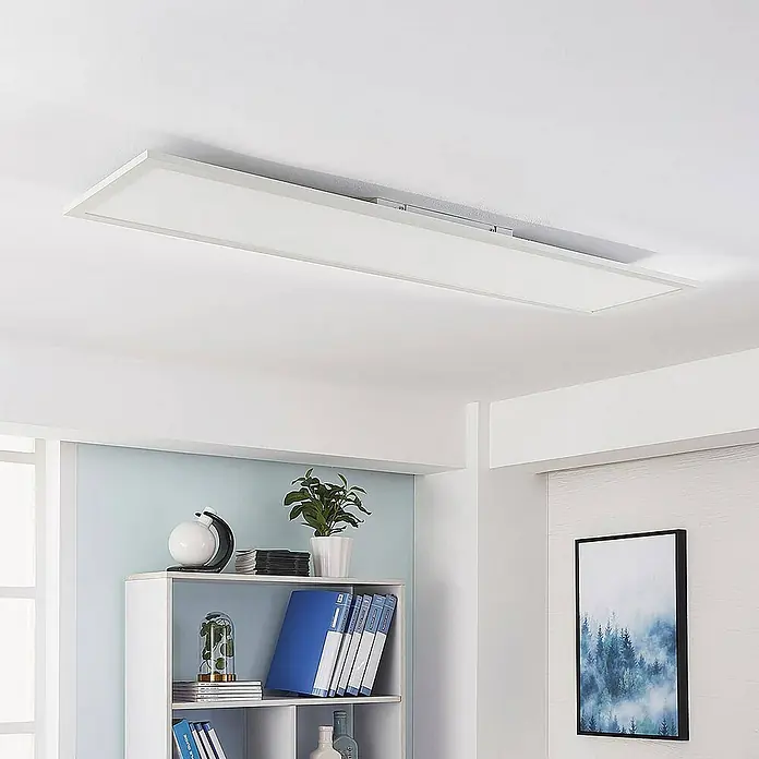 Arcchio LED-Panel Lysander - L x B x H: 119,3 x 29,4 x 5,2 cm, weiß / opal, weiß / opal