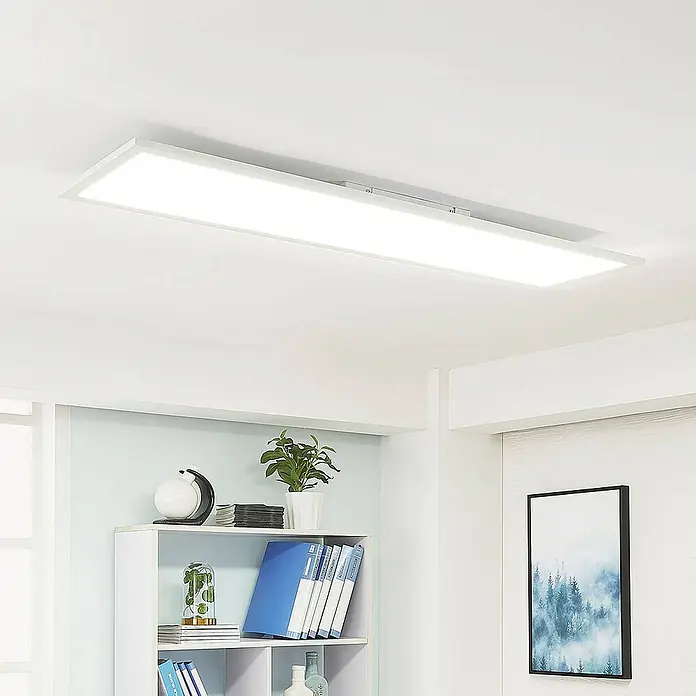 Arcchio LED-Panel Lysander - L x B x H: 119,3 x 29,4 x 5,2 cm, weiß / opal, weiß / opal
