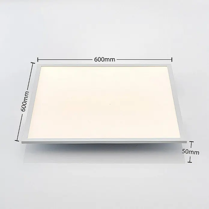 Lindby LED-Panel Quais - L x B x H: 60 x 60 x 5 cm, weiß / opal, weiß / opal, Neutralweiß