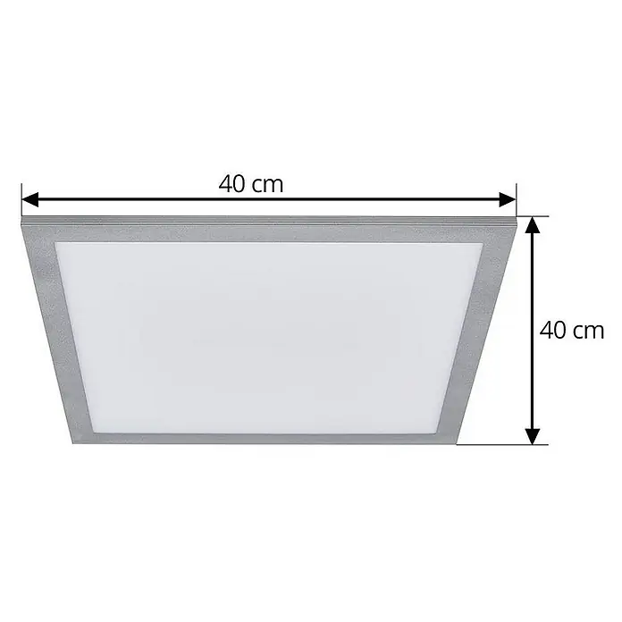 Arcchio LED-Panel Lyndra - L x B x H: 40 x 40 x 5 cm, alu / grau / zink, Neutralweiß