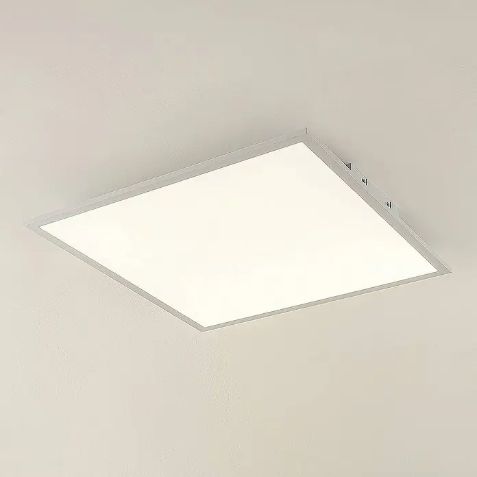 Lindby LED-Panel Quais - L x B x H: 60 x 60 x 5 cm, weiß / opal, weiß / opal, Neutralweiß