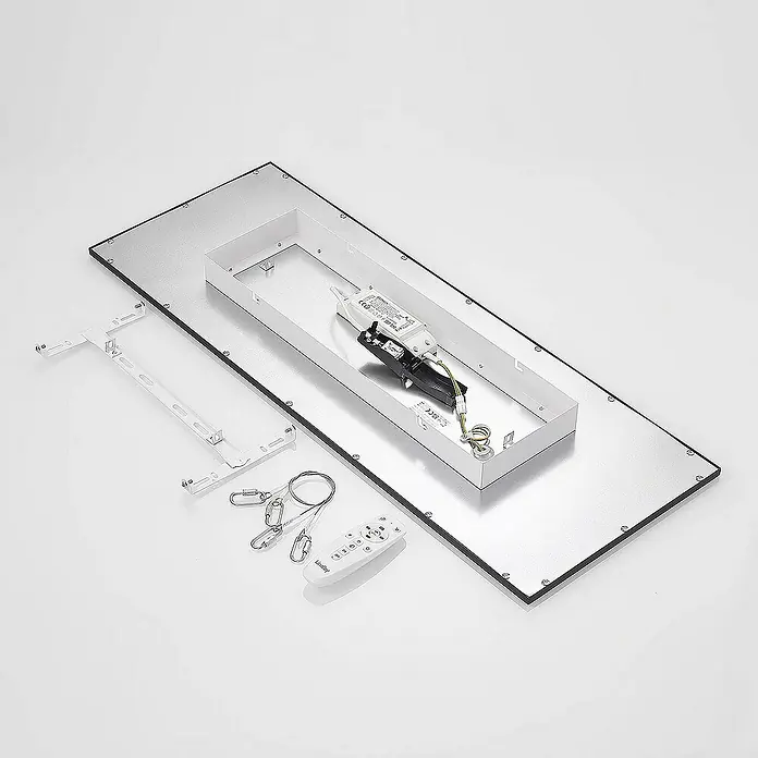 Lindby LED-Panel Nelios - L x B x H: 80 x 30 x 5,2 cm, schwarz, Neutralweiß