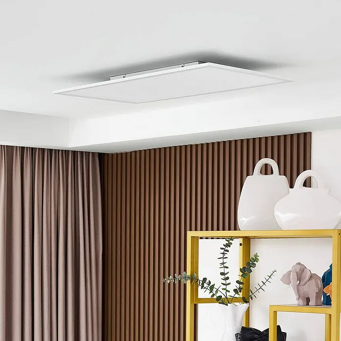 Lindby LED-Panel Lamin - L x B x H: 80 x 40 x 5 cm, weiß / opal