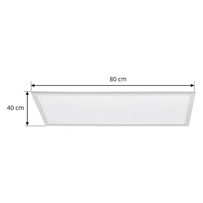 Lindby LED-Panel Lamin - L x B x H: 80 x 40 x 5 cm, weiß / opal