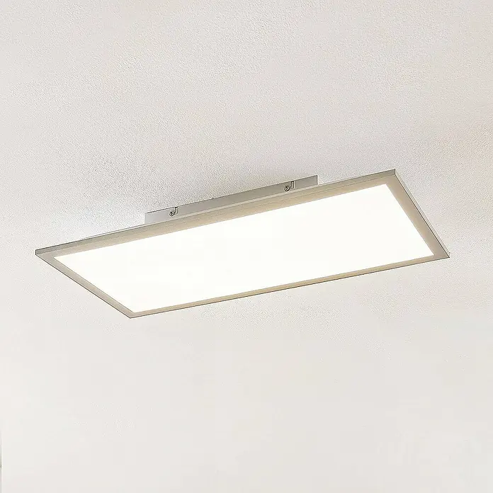 Lindby LED-Panel Stenley - L x B x H: 59,6 x 29,6 x 7,3 cm, weiß / opal, Neutralweiß