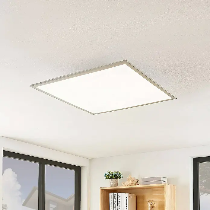 Lindby LED-Panel Stenley - weiß / opal, Neutralweiß