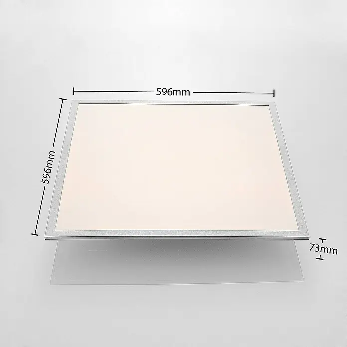 Lindby LED-Panel Stenley - weiß / opal, Neutralweiß
