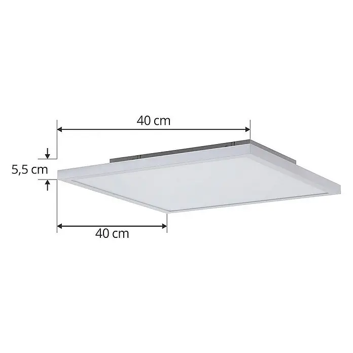 Arcchio LED-Panel Brenda - L x B x H: 40 x 40 x 5,5 cm, weiß / opal, weiß / opal