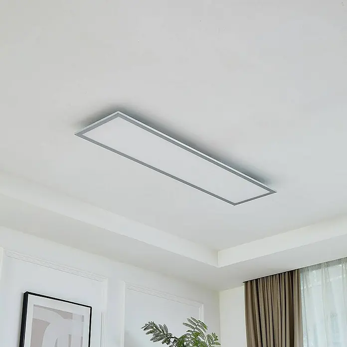 Arcchio LED-Panel Lyndra - alu / grau / zink, Neutralweiß